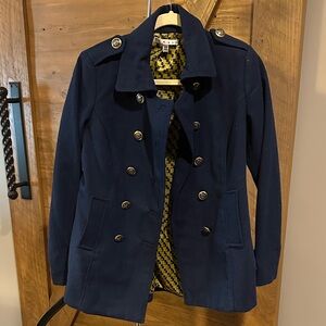 CAbi Navy Double-Breasted Pea Coat